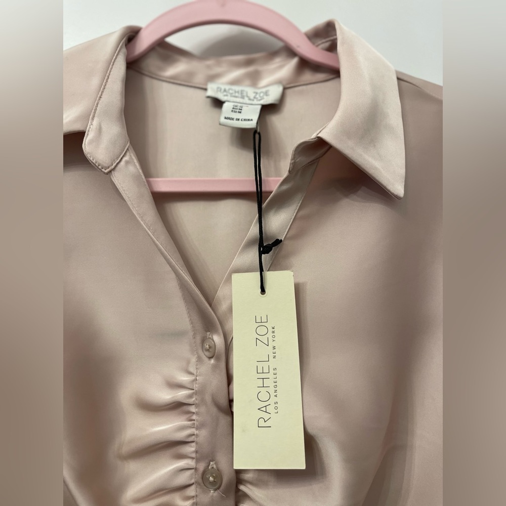 Rachel Zoe NWT Woman’s Champagne Dressy Blouse-Top / Blouse Size: Medium - Picture 9 of 11